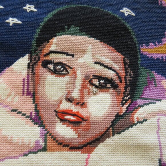 Pierrot Creations Margot de Paris Vintage French Needlepoint Completed Tapestry - Picture 9 of 12